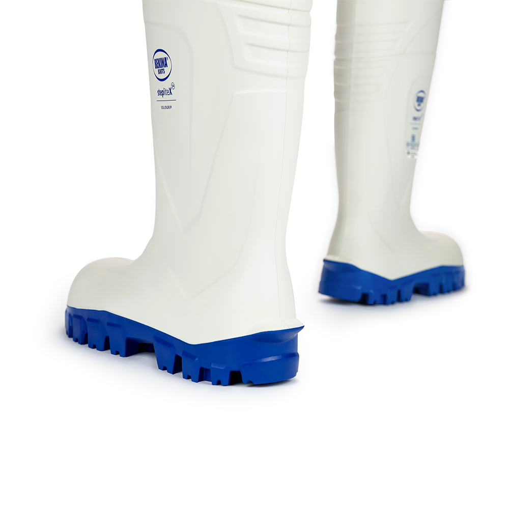 StepliteX SolidGrip, steel toe cap (S4), white - Bekina US